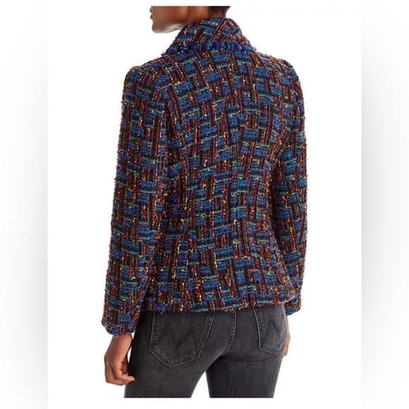 Aqua Tweed Getaway Jacket with Gold Buttons - Picture 3 of 8